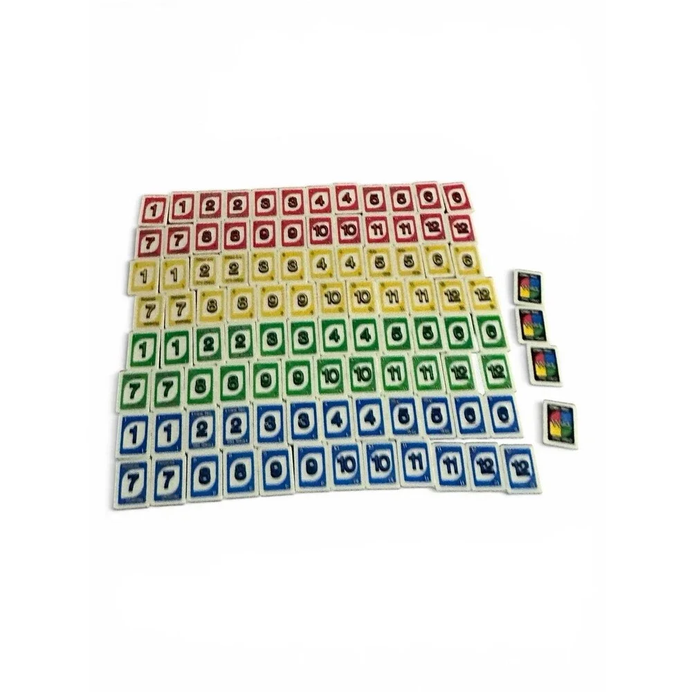 VINTAGE Uno Rummy Up Mattel 1993 Family Game 90's Tiles No Instructions